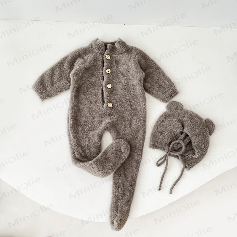 Baby Vlies - Bär mit Bärenohren und Hut - Grau - 2-3J - image 16