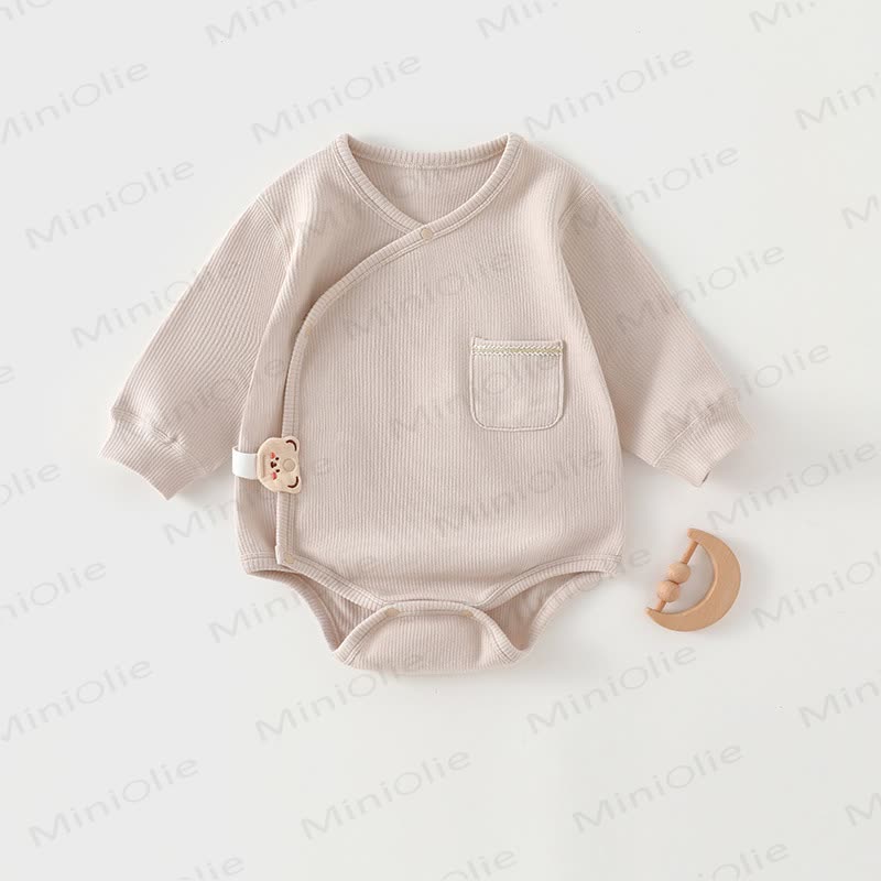Baby Bär -Knopf-Kimono- Bodysuit - Braun - 12-18M - image 7
