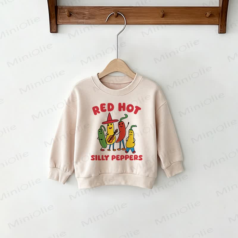 RED HOT SILLY PEPPERS Baby Beige Familien Sweatshirt - Beige - Baby Sweatshirt: 2-3J - image 3