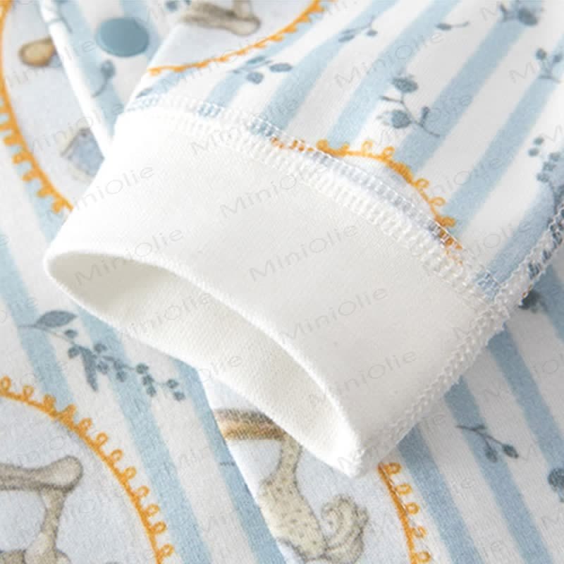 Baby Strampler mit Pferde-Cartoon-Streifen - image 5