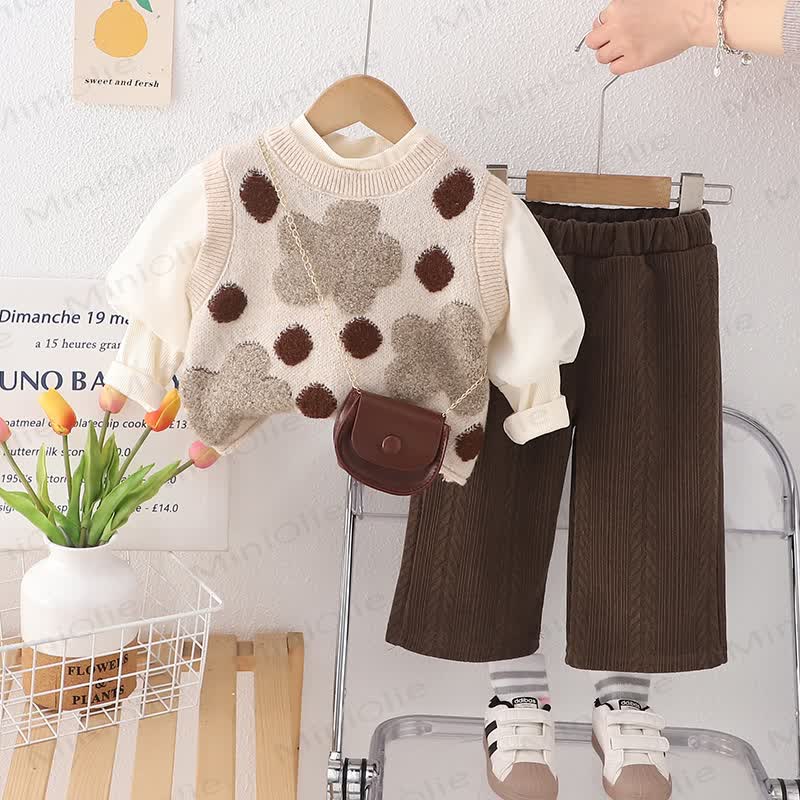 Baby Kleinkind Mädchen Punkt Blume 3-teiliges Set - image 4