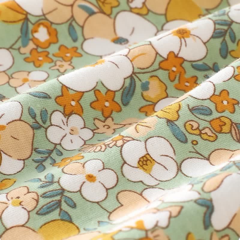 Beige Kleid oder Hut mit Blume und Schleife für Baby und Kleinkind - image 9