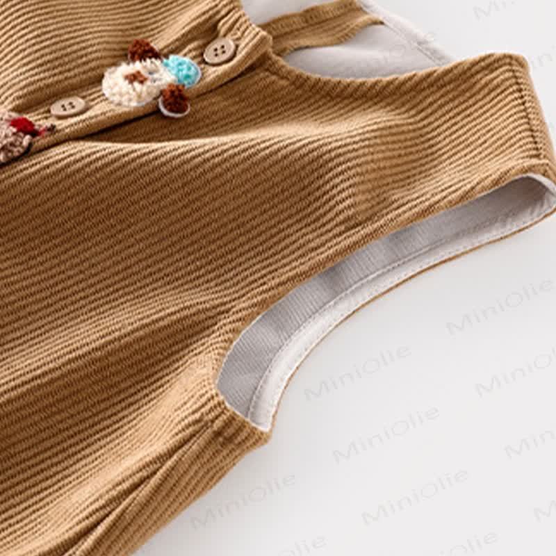 Cord Overalls mit Tier -Patch für Baby - image 7