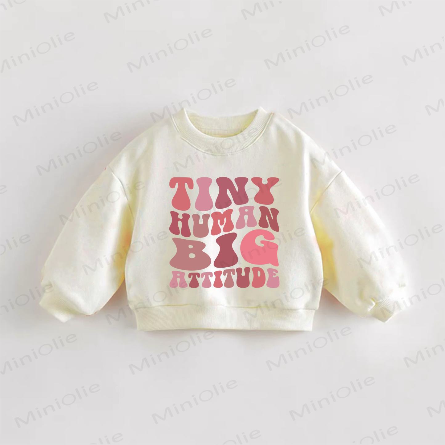 Kleiner Mensch , BIG Einstellung – Baby Kleinkind - Sweatshirt mit Slogan - Creme - 3-5J - image 1