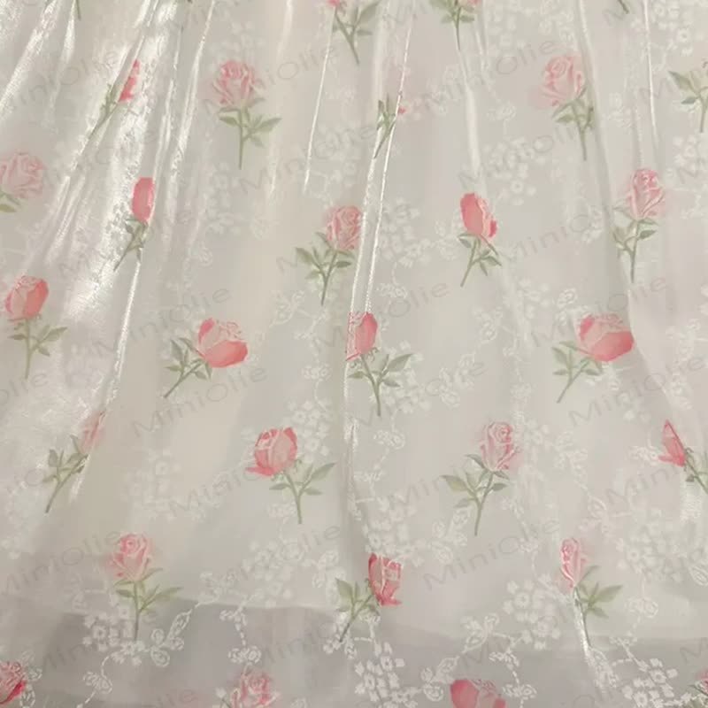 Kleid für Kind, Mädchen, mit Blume und Schleifen - image 5