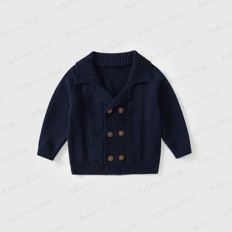 Baby Kleinkind Strickjacke Gestrickt - Marineblau - 3-5J - image 12