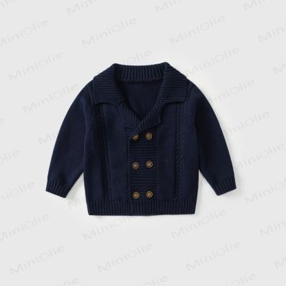 Baby Kleinkind Strickjacke Gestrickt - Marineblau - 3-5J - image 12