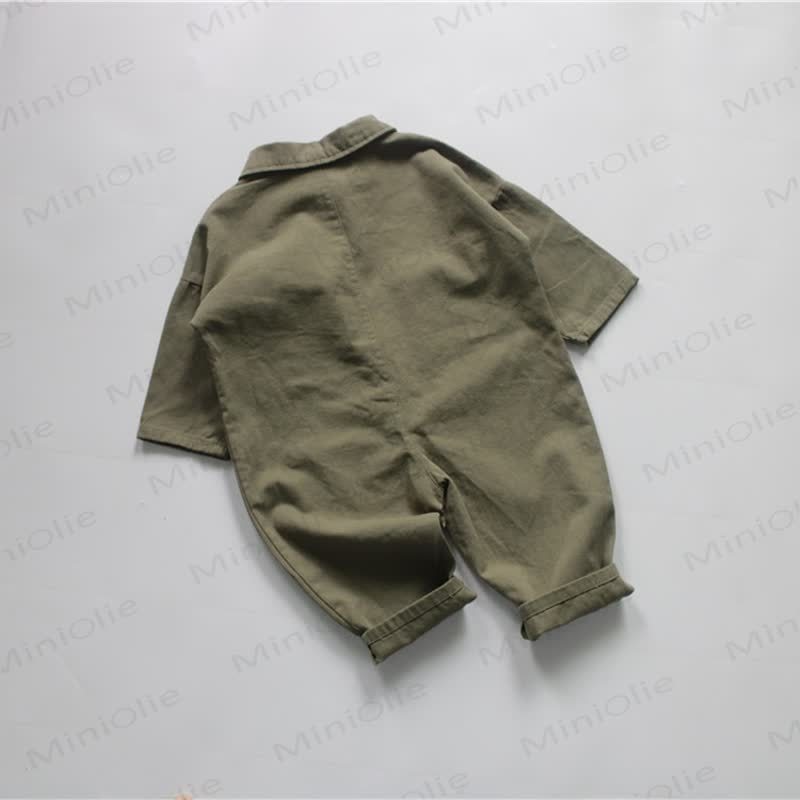 Baby Kleinkind Overalls in Einfarbig - image 4