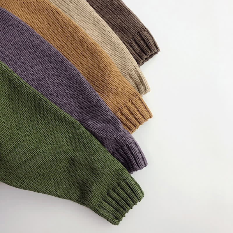 Kleinkind Einfarbig Lockerer Pullover - image 7