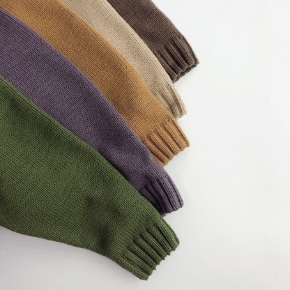 Kleinkind Einfarbig Lockerer Pullover - image 7