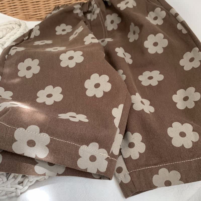 Baby Kleinkind Mädchen Blume Kaffee Hose - image 6