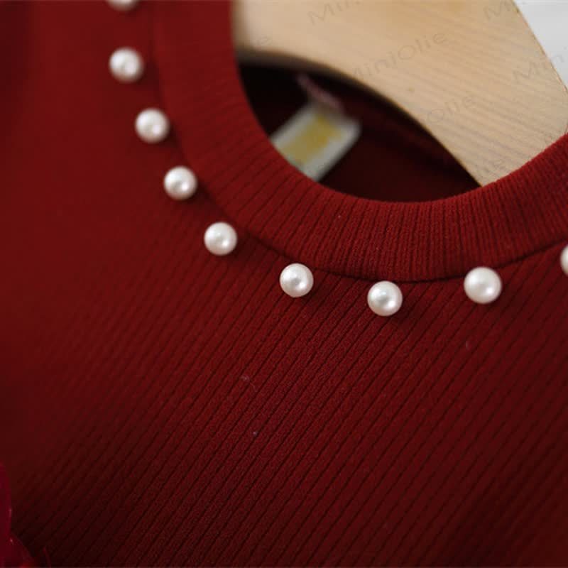 Baby Mädchen Schleife , Perlen und Kleid - image 6