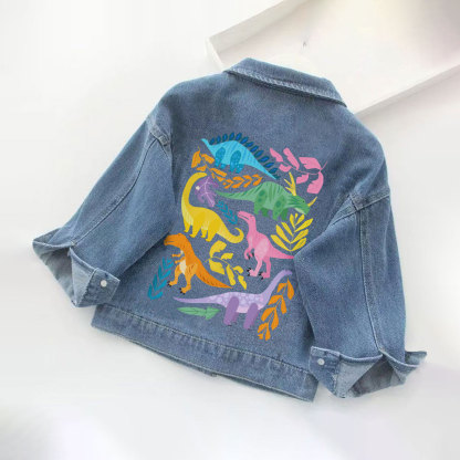 Kleinkind Denim mit Dinosaurier -Print für Kind - image 2