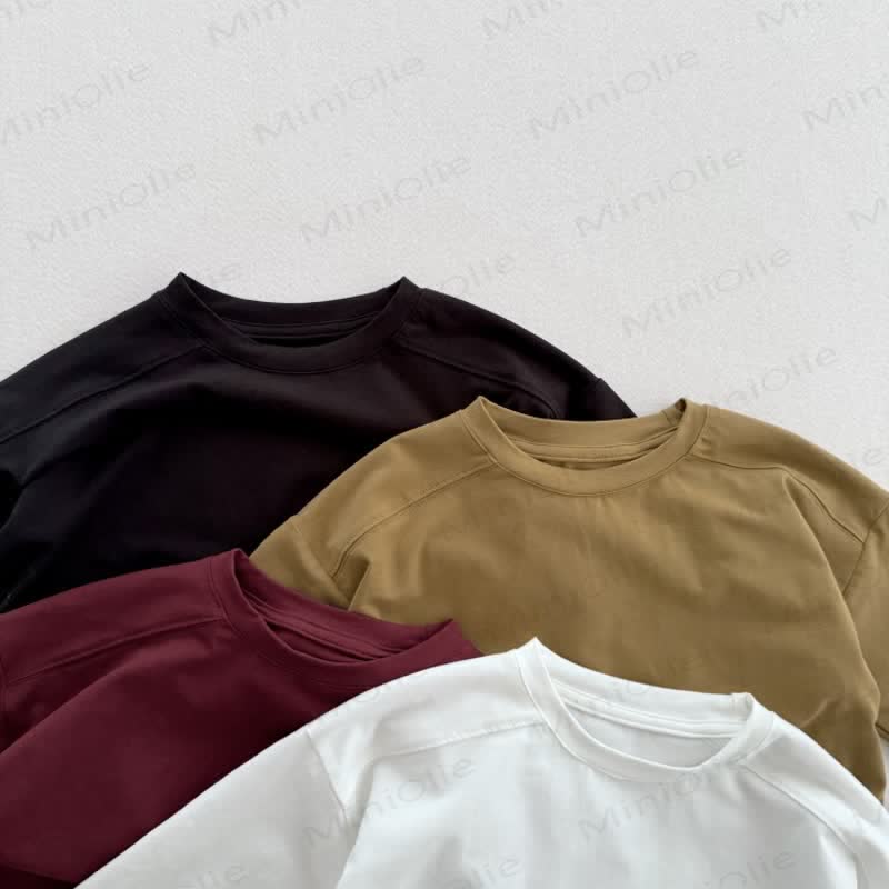 Einfarbig Casual-T-Shirt für Kind - image 5