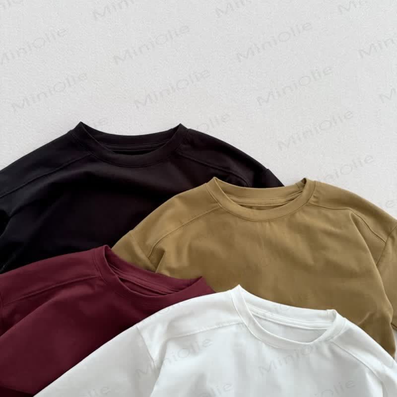 Einfarbig Casual-T-Shirt für Kind - image 5