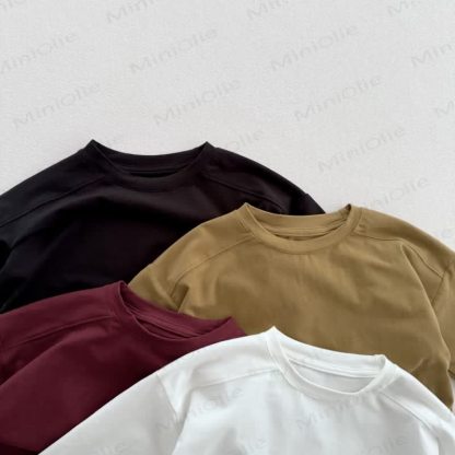 Einfarbig Casual-T-Shirt für Kind - image 5