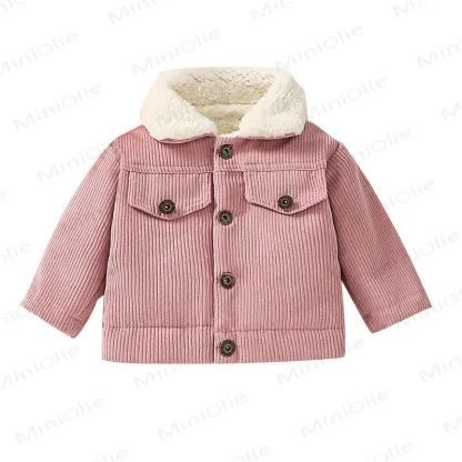  Oberbekleidung aus Vlies Cord für Baby - Rosa - 2-3J - image 9