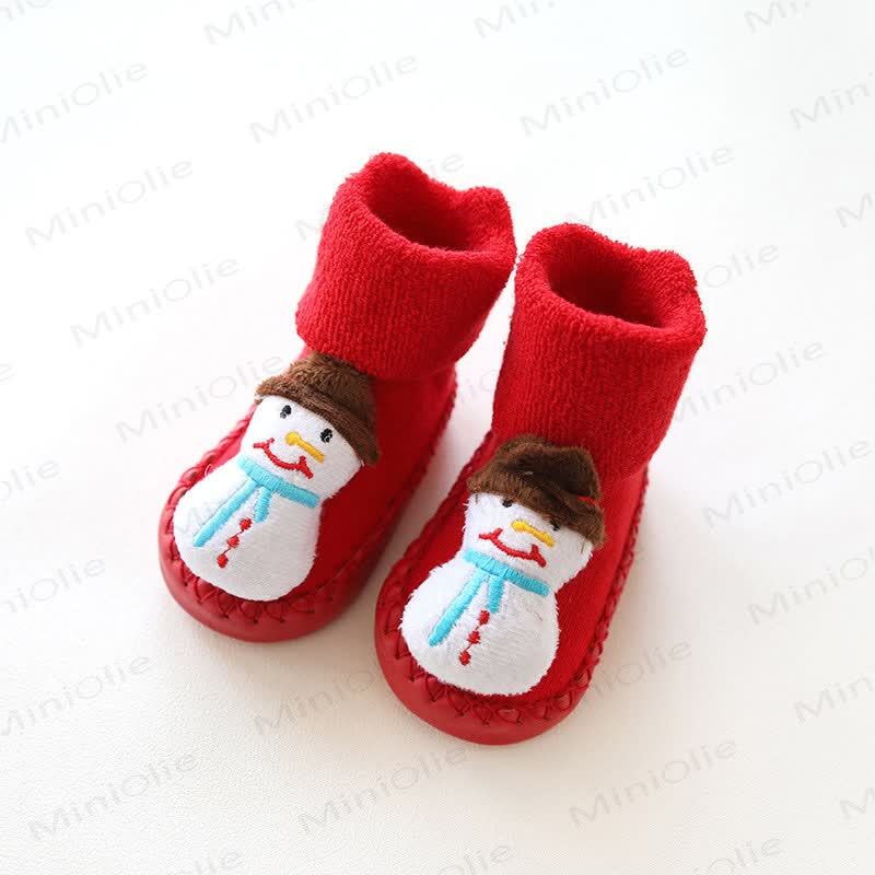 Baby Weihnachten Anti-Rutsch Boden warme Socken  - Schneemann - 12-24M - image 6