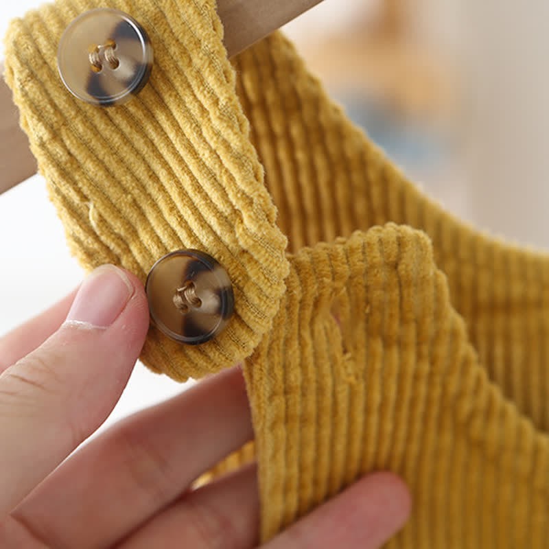 Einfarbiger Cord-Overall für Kleinkinder in Neutral - image 8