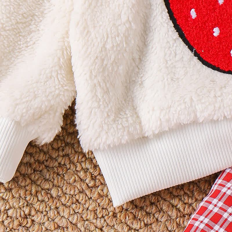 Baby Mädchen Süß Erdbeere Vlies Rot Weiß Plaid 2-teiliges Set - image 6