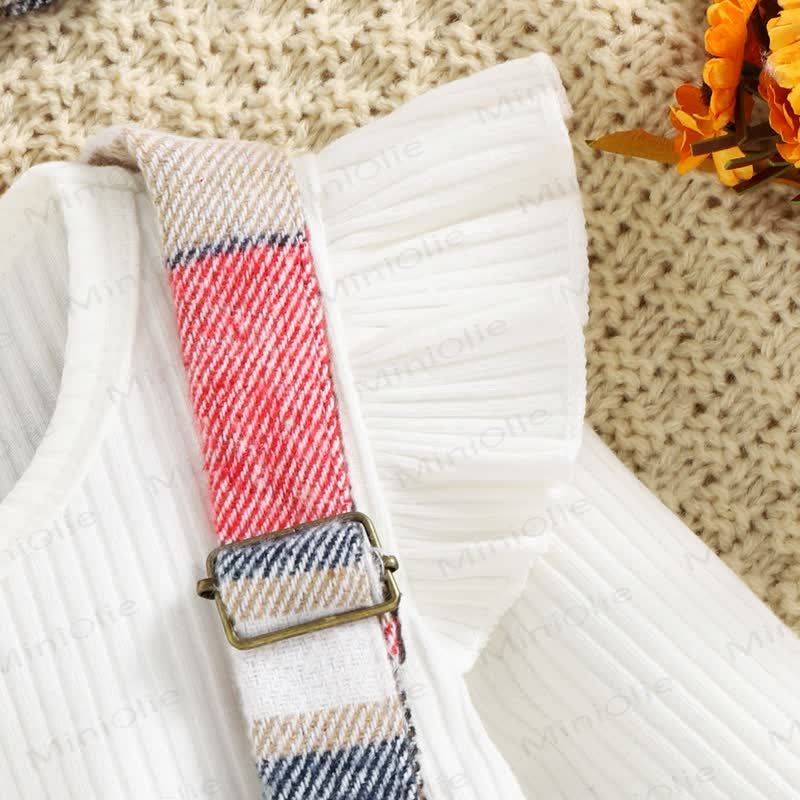 Baby Schwarz Weiß Plaid Rock 2-teiliges Set - image 12