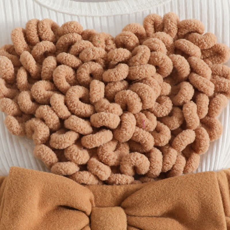 Baby Bodysuit mit geripptem Herz Rock und Stirnband - image 4