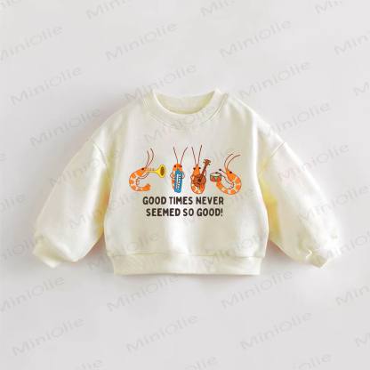 GOOD TIMES NEVER SEEMED SO GOOD! BABY! Baby Sweatshirt mit Garnelenmuster für Kleinkinder - Creme - 3-5J - image 1