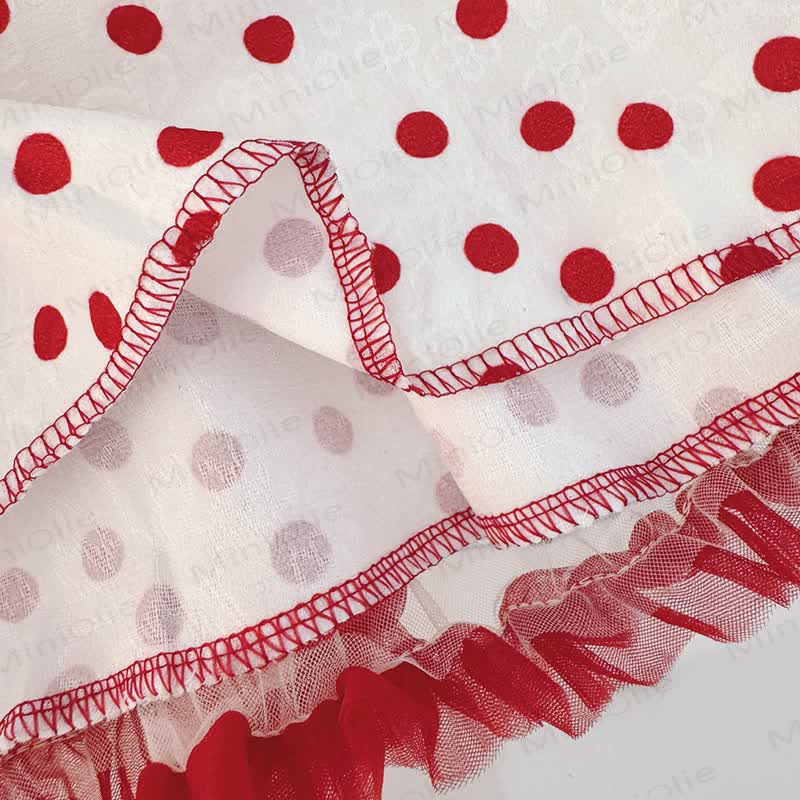 Baby Kleinkind -Mädchen-Tulpen Punkt Kleid - image 9