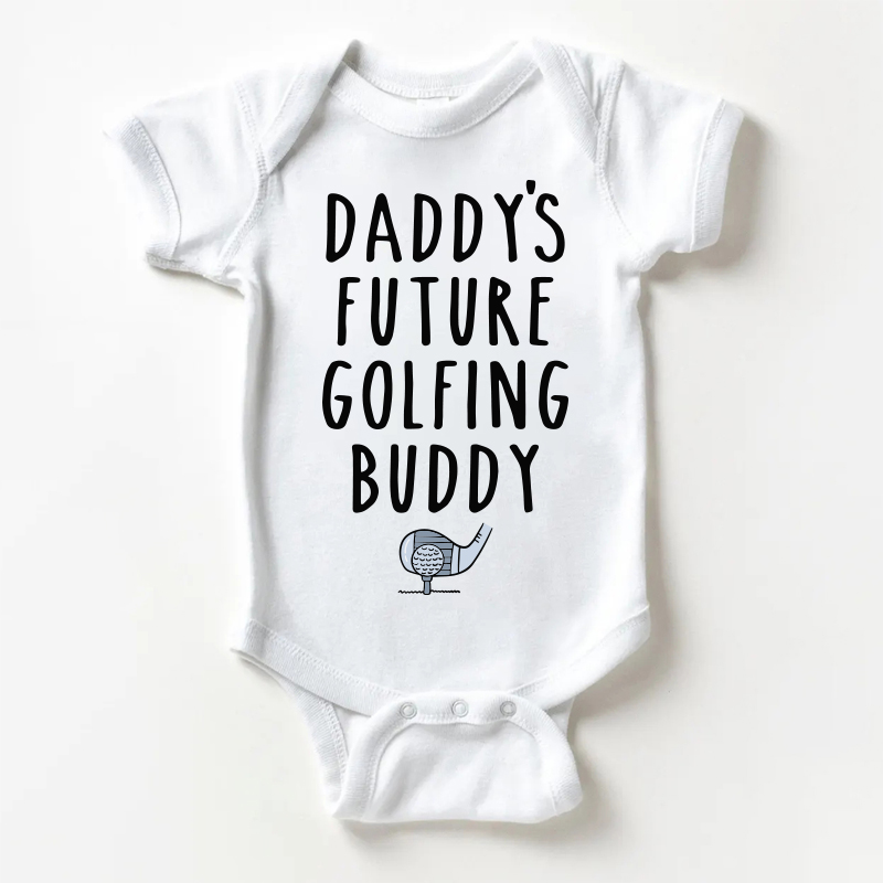 DADDY'S FUTURE GOLFING BUDDY Baby Bodysuit, weiß - Weiß - 18-24M - image 1