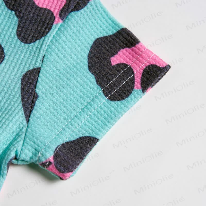 2-teiliges Baby Set mit Waffel und Leopardenmuster - image 3