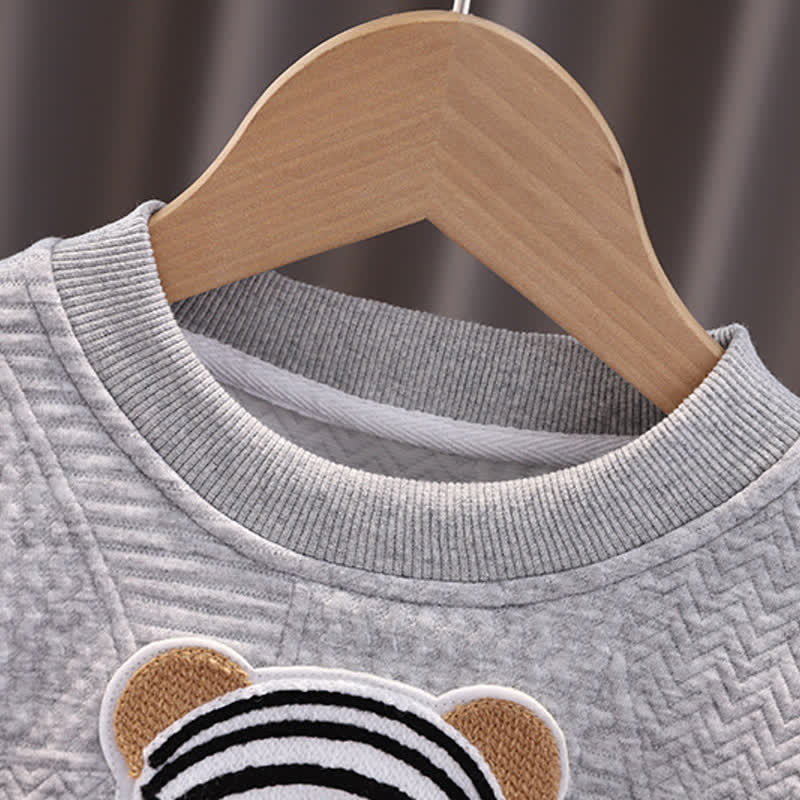 2-teiliges Sportanzug Set mit einfachem Bär -Motiv für Babys (J) - image 4