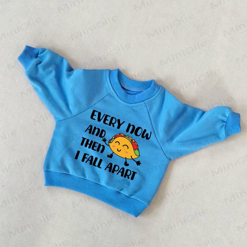 EVERY NOW AND THEN I FALL APART Baby Kleinkind Blau Sweatshirt - Blau - 3-5J - image 1