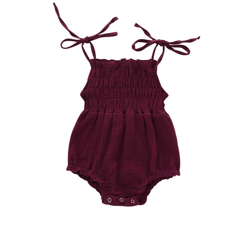 Einfarbig Baby Bodysuit mit Strapsen - Rot - 12-18M - image 6