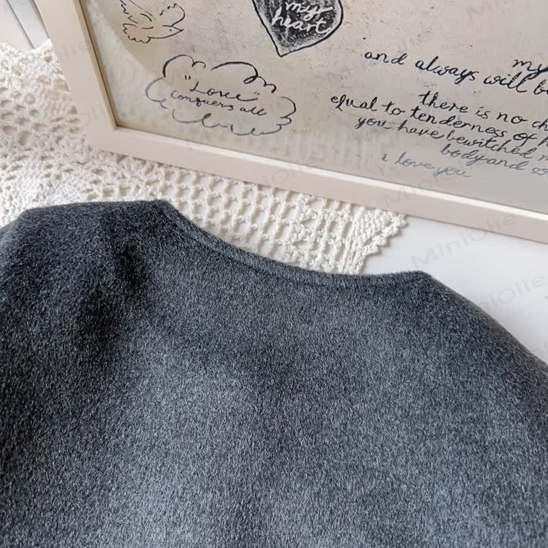 Kleinkind Kleid mit Schleife und Plaid für Kleinkindmädchen & graue Oberbekleidung - image 15