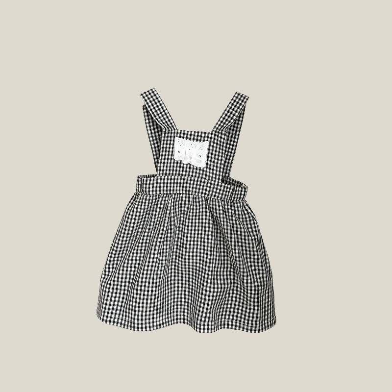 Weißes Langarmshirt oder Gingham - Spitze für Mädchen und Baby - Gingham -Schürze - 4-5J - image 3
