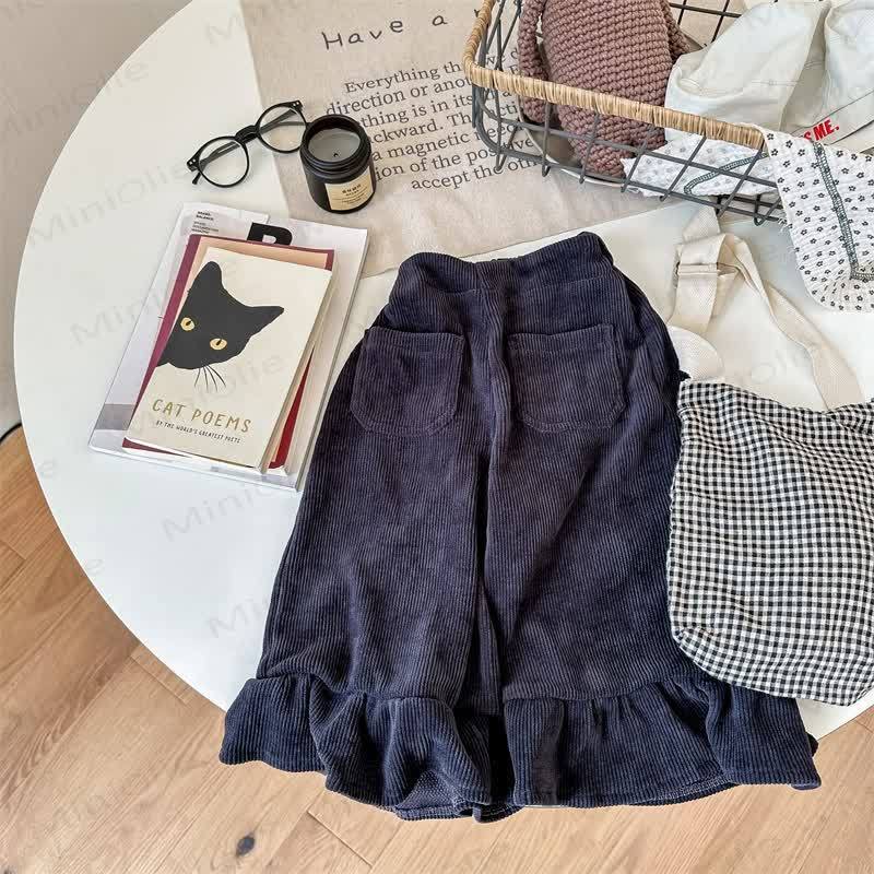 Baby Kleinkind -Mädchen Einfarbig Hose - Marineblau - 8Y - image 6