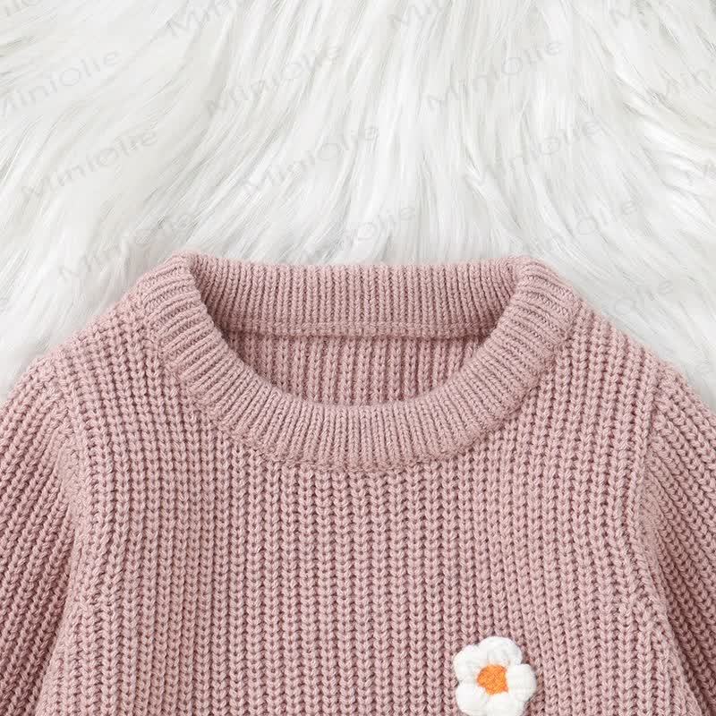 Baby Mädchen Einfarbig Blume Rosa Kleid - image 5