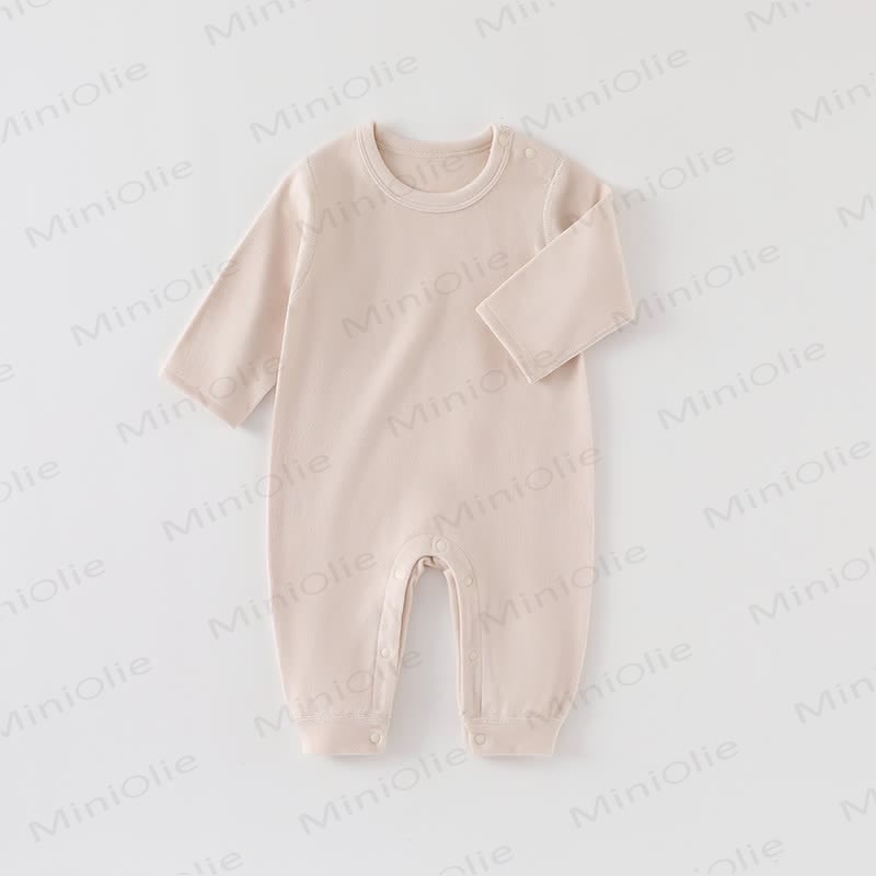 Baby Einfarbig, Strampler für Neugeboren - Beige - 18-24M - image 3