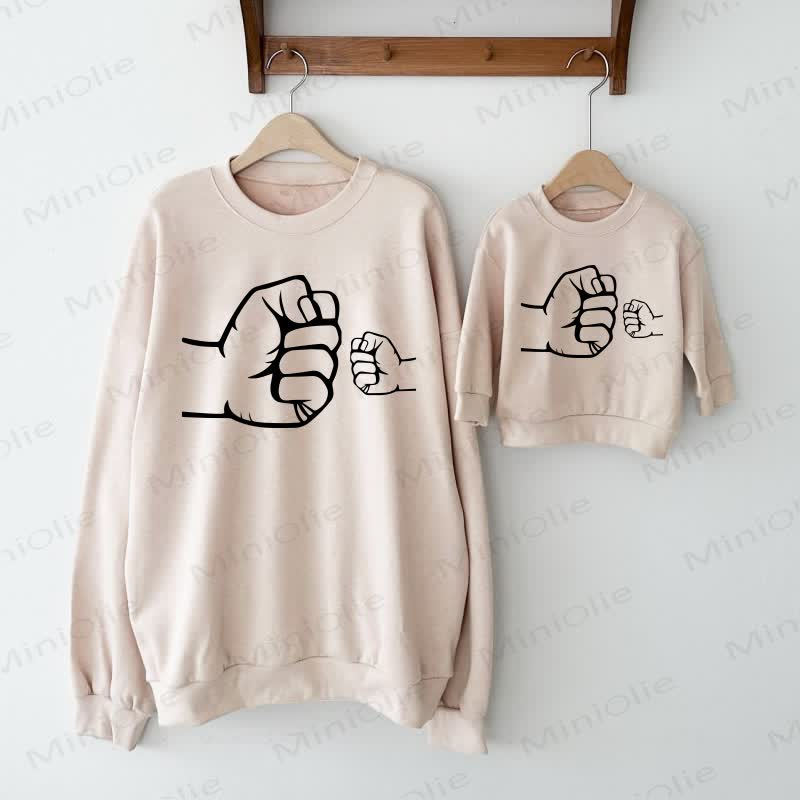 „Daddy und ich Faust“ Sweatshirt  - Beige - Sweatshirt für Erwachsene: XL - image 1