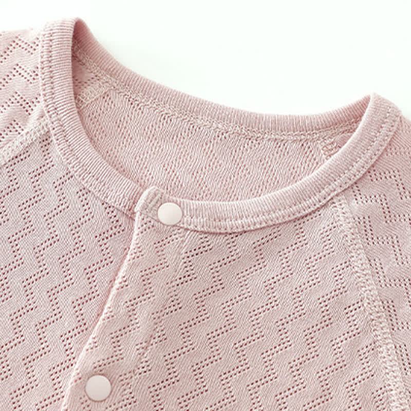 Baby Strampler mit Einfarbig Druckknöpfen vorne - image 7