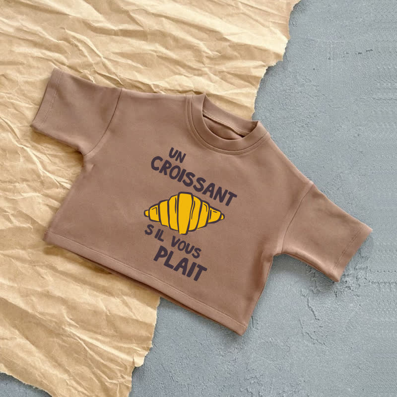 UN CROISSANT S IL VOUS PLAIT Sommer Freizeit-T-Shirt für Baby - Braun - 2-3J - image 4