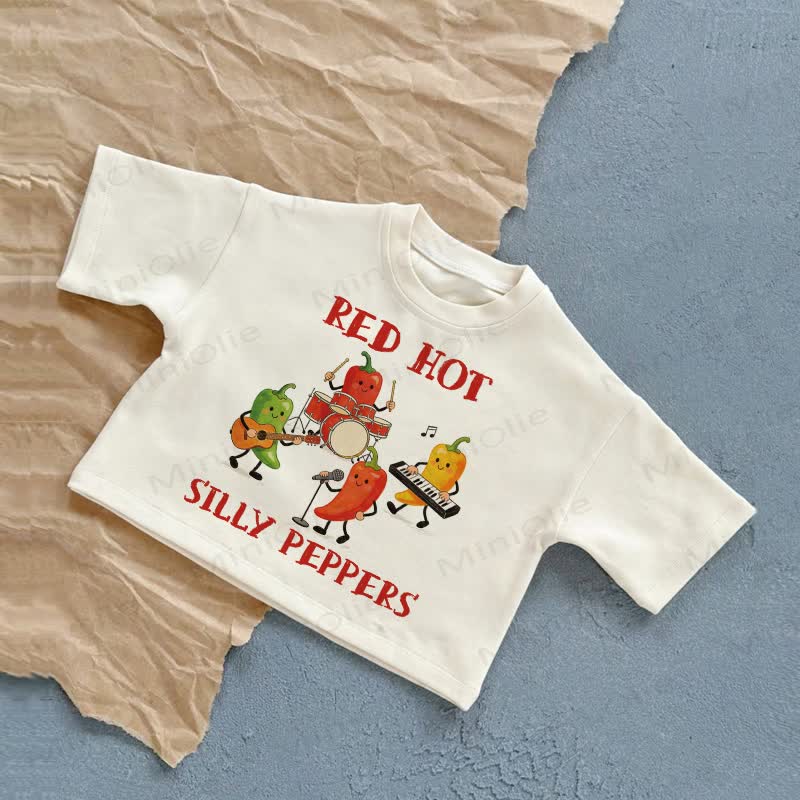 RED HOT SILLY PEPPERS Baby Weißes Sommer Freizeit-T-Shirt - Weiß - 2-3J - image 1
