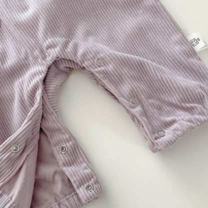 Baby Hase - Overalls mit lila Hasenmotiv oder Streifen Spitze - image 8