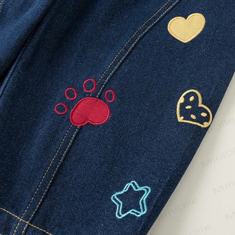 Sternenweste für Kleinkindmädchen/Weißes Hemd/ Blau Jeans - image 15