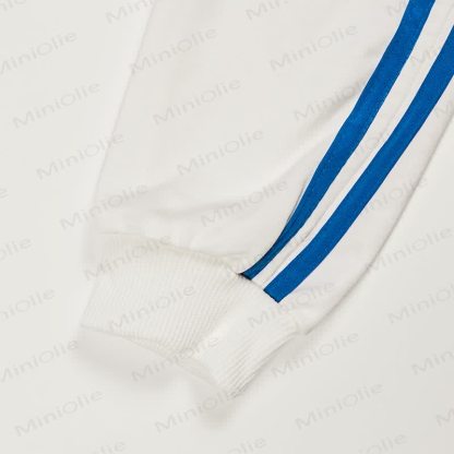 AL DENTE Baby Kleinkind Pasta Blau Streifen 2-teiliges Set - image 5