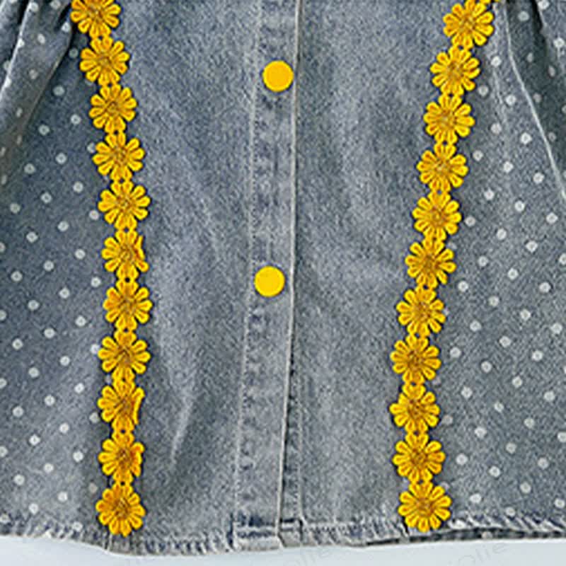 Ärmelloses Kleid für Kleinkind-Mädchen mit Schleife, Schleife und Blumen - image 8