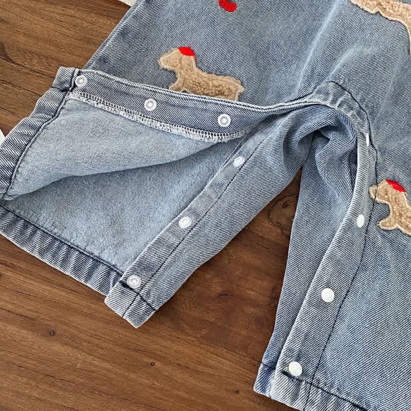 Baby Apple Dog Denim Overalls & weißes Spitze - image 11