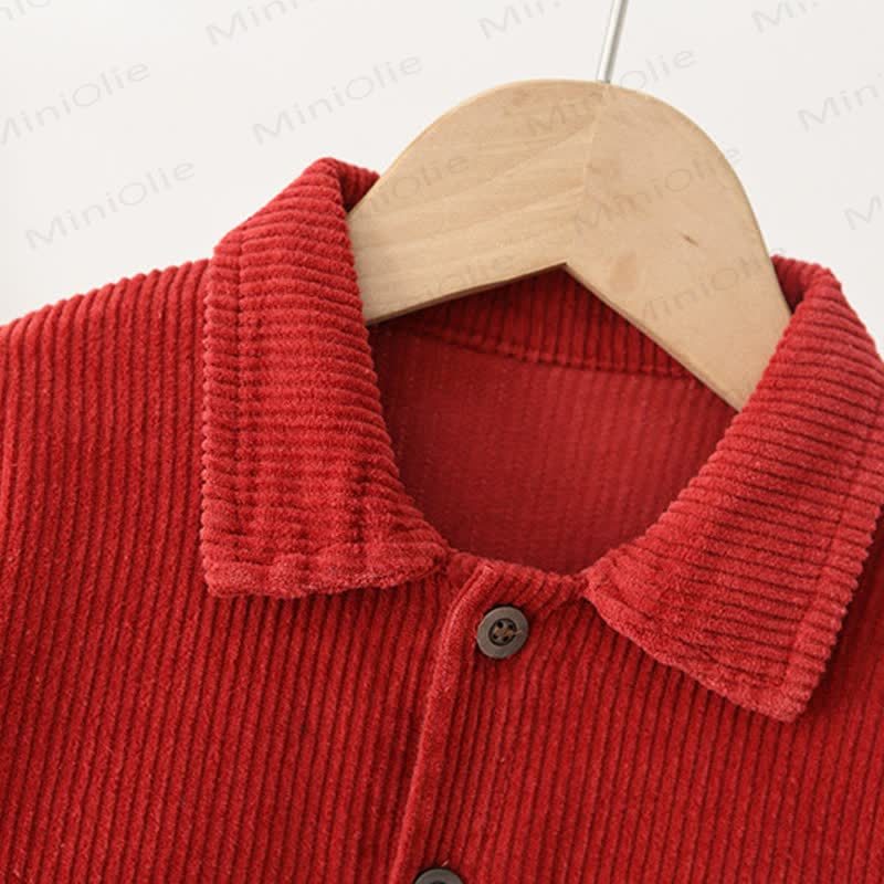 Baby Einfarbig Cord Cargo Strampler - image 4