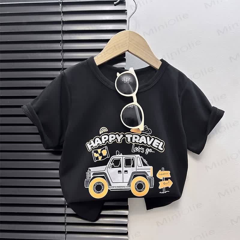 Kastenförmiges T-Shirt mit Cartoon-Print für Kleinkind - Schwarz Auto - 4-5J - image 9