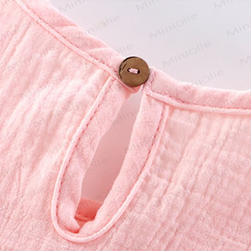 Set aus Baumwoll Tanktop und Shorts mit Rüschen , Einfarbig, für Kleinkind  - image 8